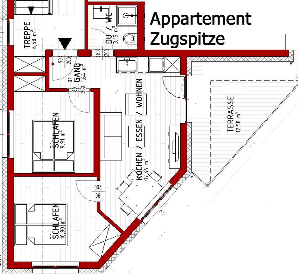 Zugspitzappartements Ehrwald Exterior foto